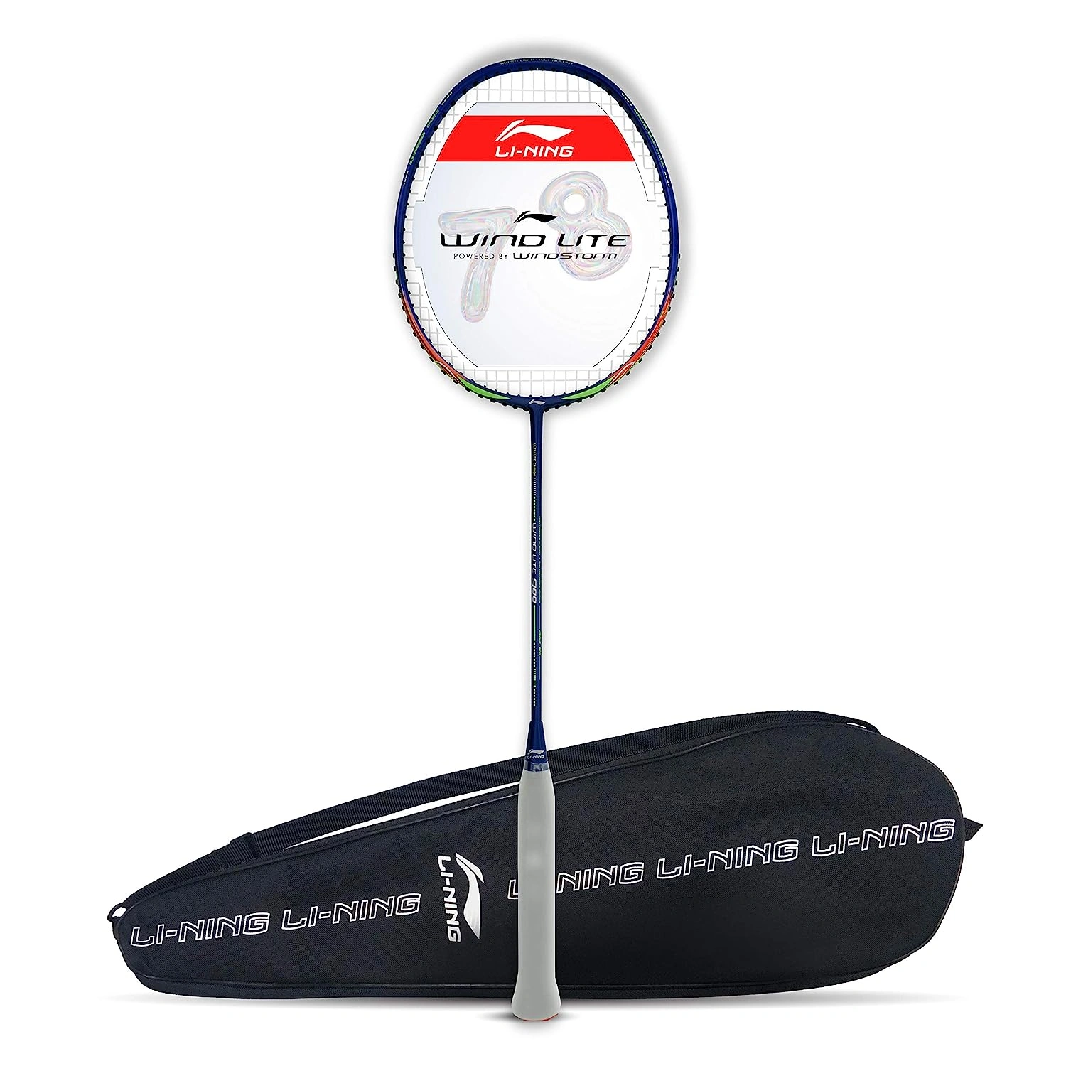 LI-NING Wind Lite 900 Strung Badminton Racket-NAVY RED-FS-8