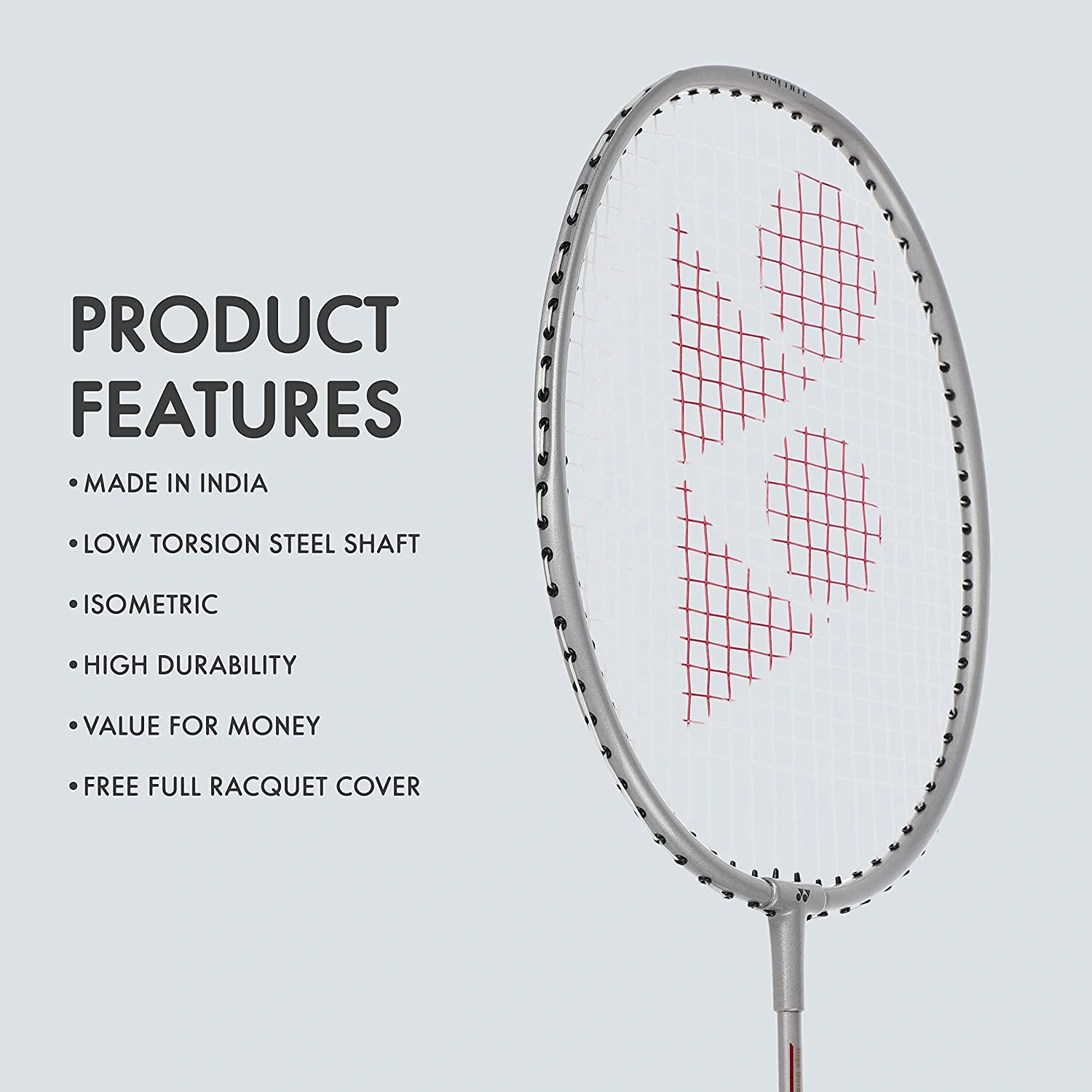 YONEX GR 303 I Strung Badminton Racquet-SILVER-2