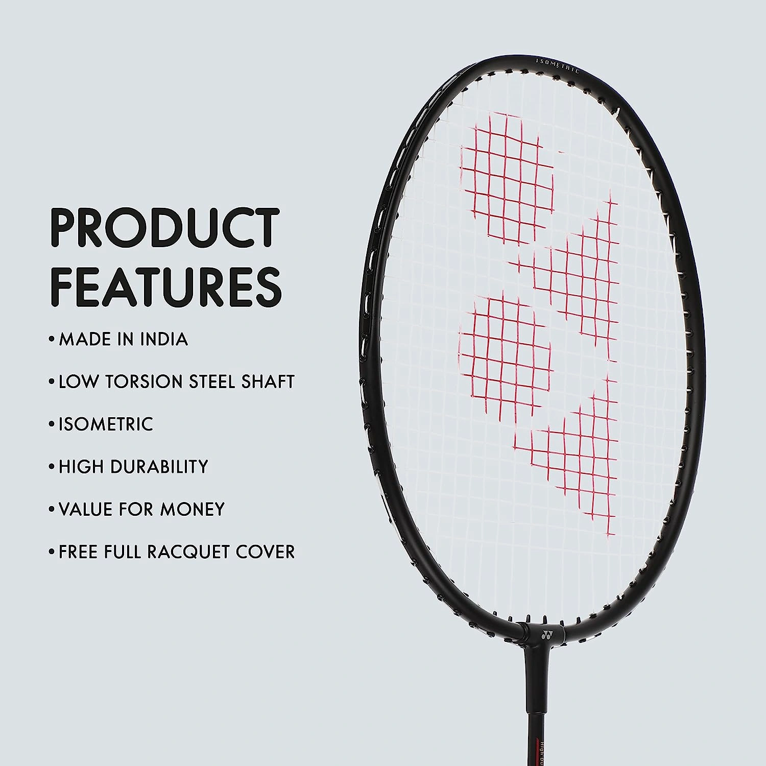 YONEX GR 303 I Strung Badminton Racquet-BLACK-2