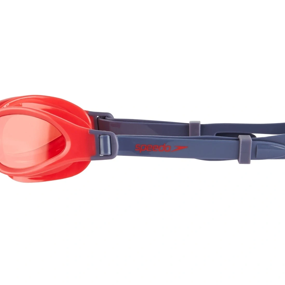 Speedo Junior Futura Plus Swimming Goggles-GREY/RED-JR-2
