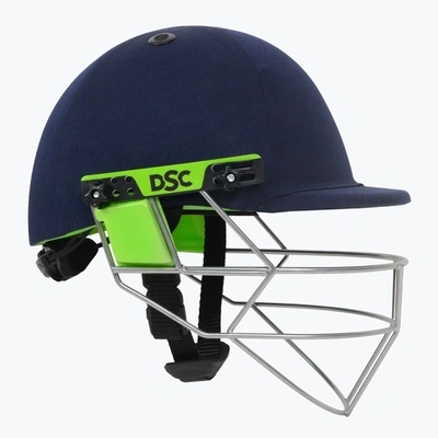 DSC Edge Pro Cricket Helmet: High-Impact ABS Shell Helmet with Aerodynamic Grill Design and Ultra-Soft Padding-NAVY-XS-3