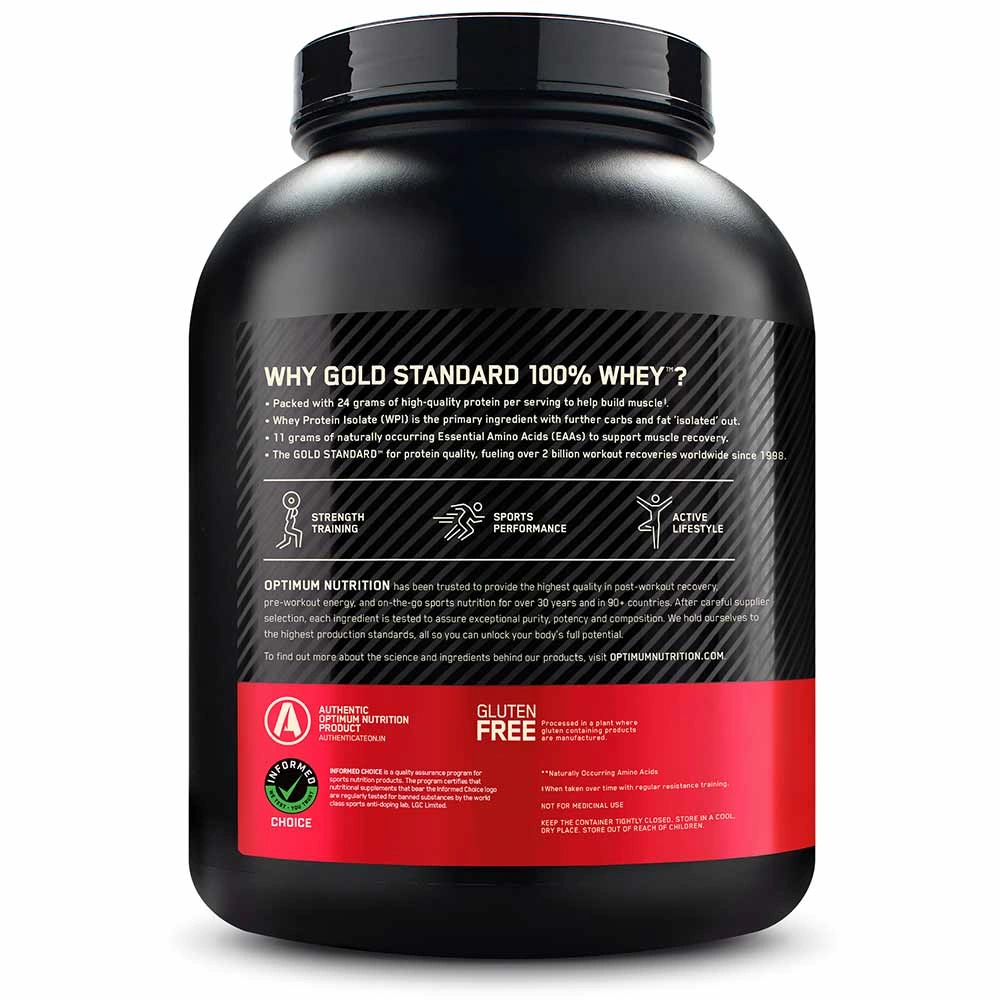 Optimum Nutrition (ON) Gold Standard 100% Whey Protein Powder-5 Lbs-COFFEE-1