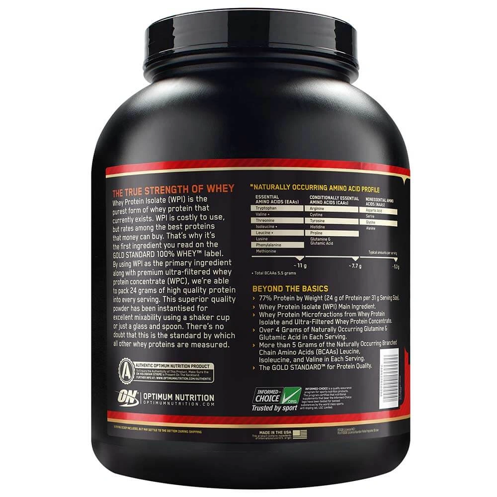 Optimum Nutrition (ON) Gold Standard 100% Whey Protein Powder-5 Lbs-FRENCH VANILLA C-1