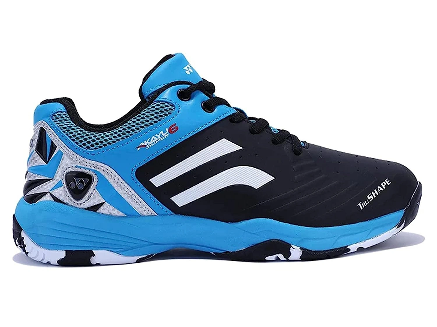 YONEX AKAYU SUPER 6 BADMINTON SHOES-10-BLACK AQUA BLUE-1