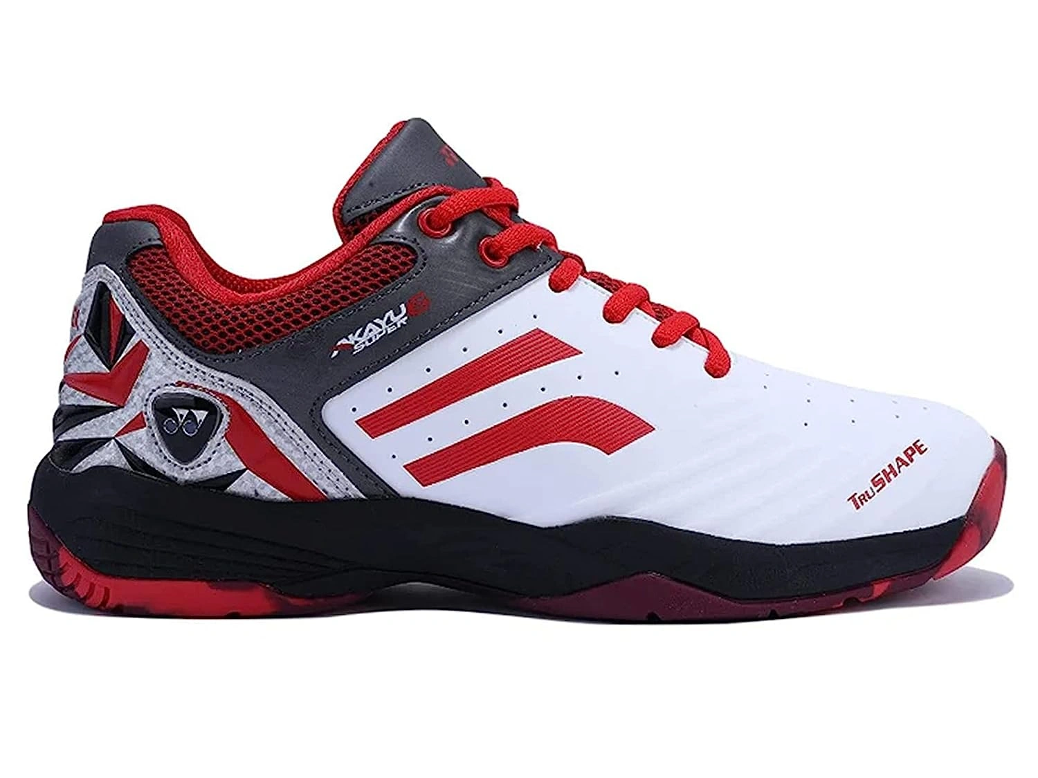 YONEX AKAYU SUPER 6 BADMINTON SHOES-WHITE/BLACK/RED-10-1