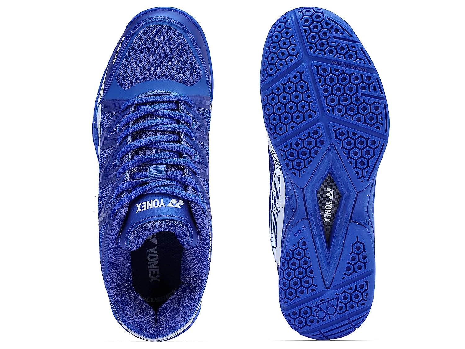 Yonex Skill TRU Cushion Non-Marking Badminton Shoe-6-HYPER BLUE WHITE-2