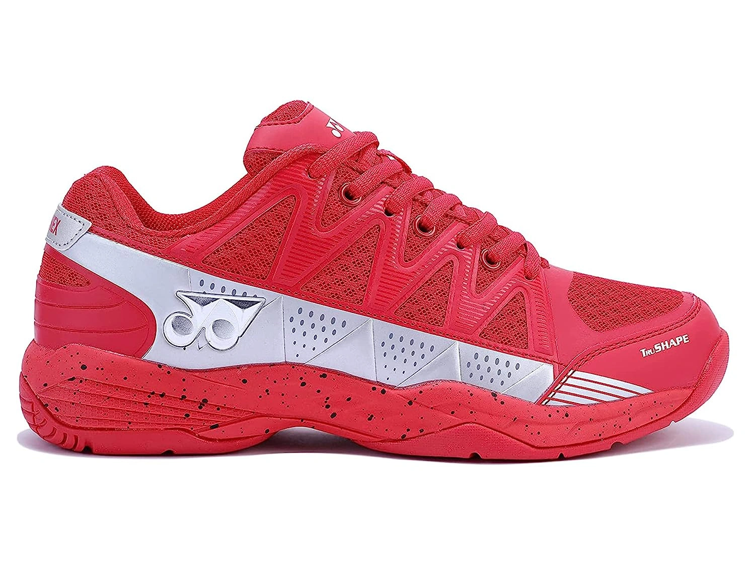 Yonex Skill TRU Cushion Non-Marking Badminton Shoe-10-RED - SILVER-1