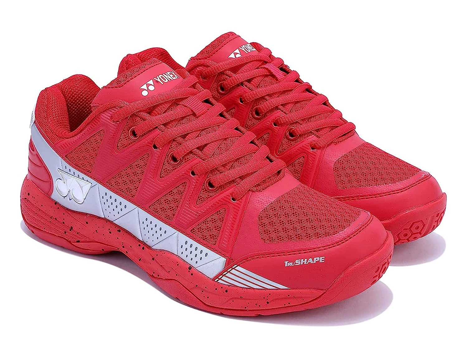 Yonex Skill TRU Cushion Non-Marking Badminton Shoe-10-RED - SILVER-4