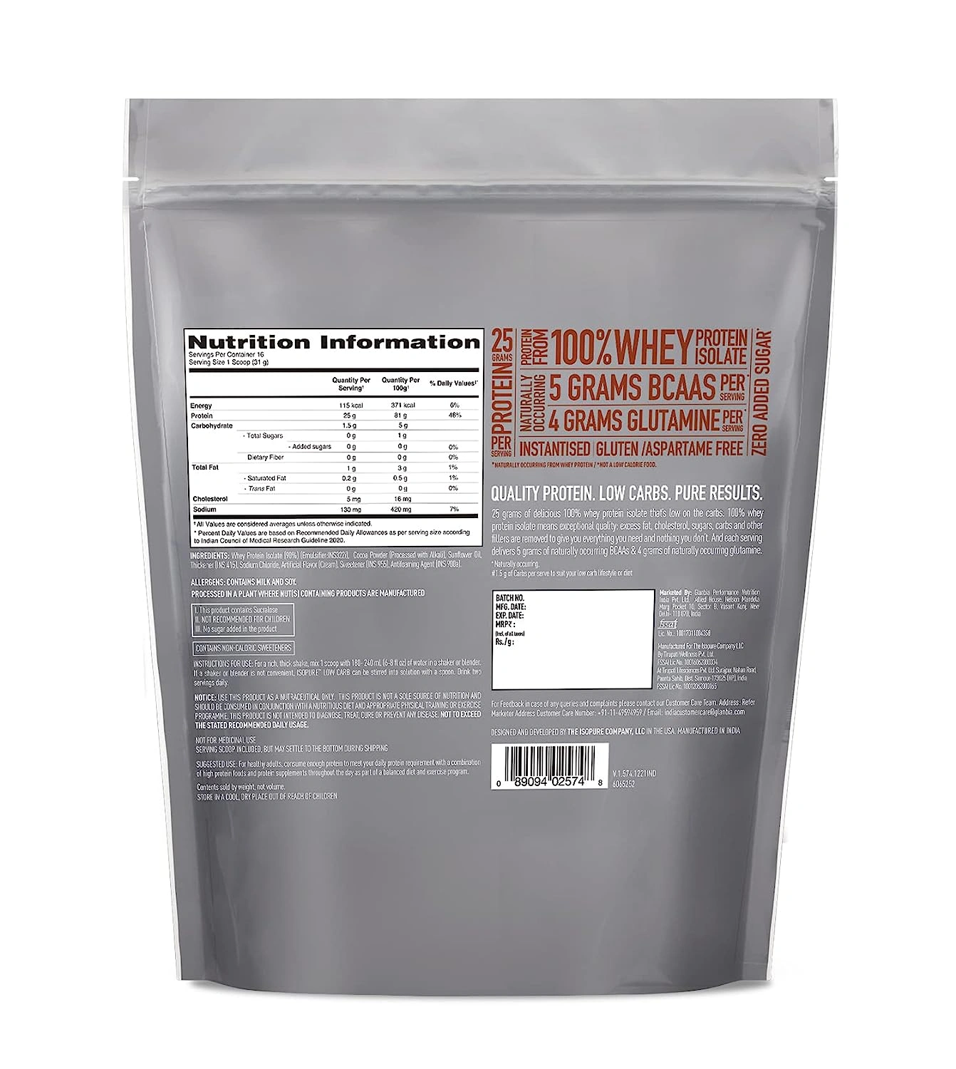 NATURE'S BEST ISO PURE WHEY PROTEIN-DUTCH CHOCOLATE-1