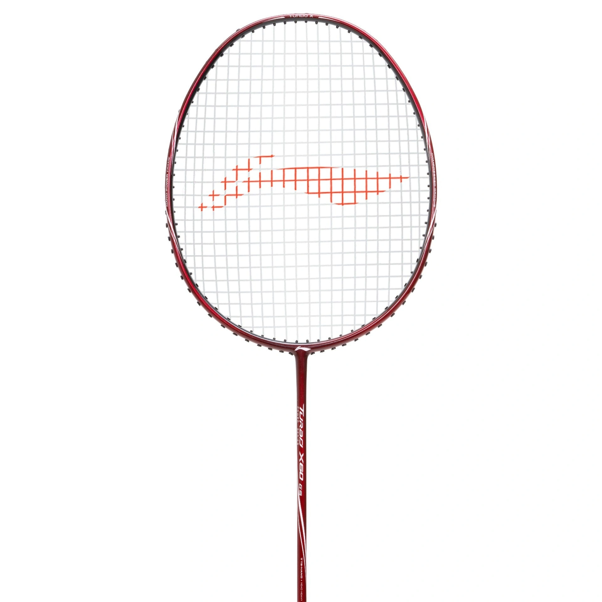 Li-Ning Turbo  X-60-G5 Strung Badminton Racquets-RED &amp; WHITE-FS-2