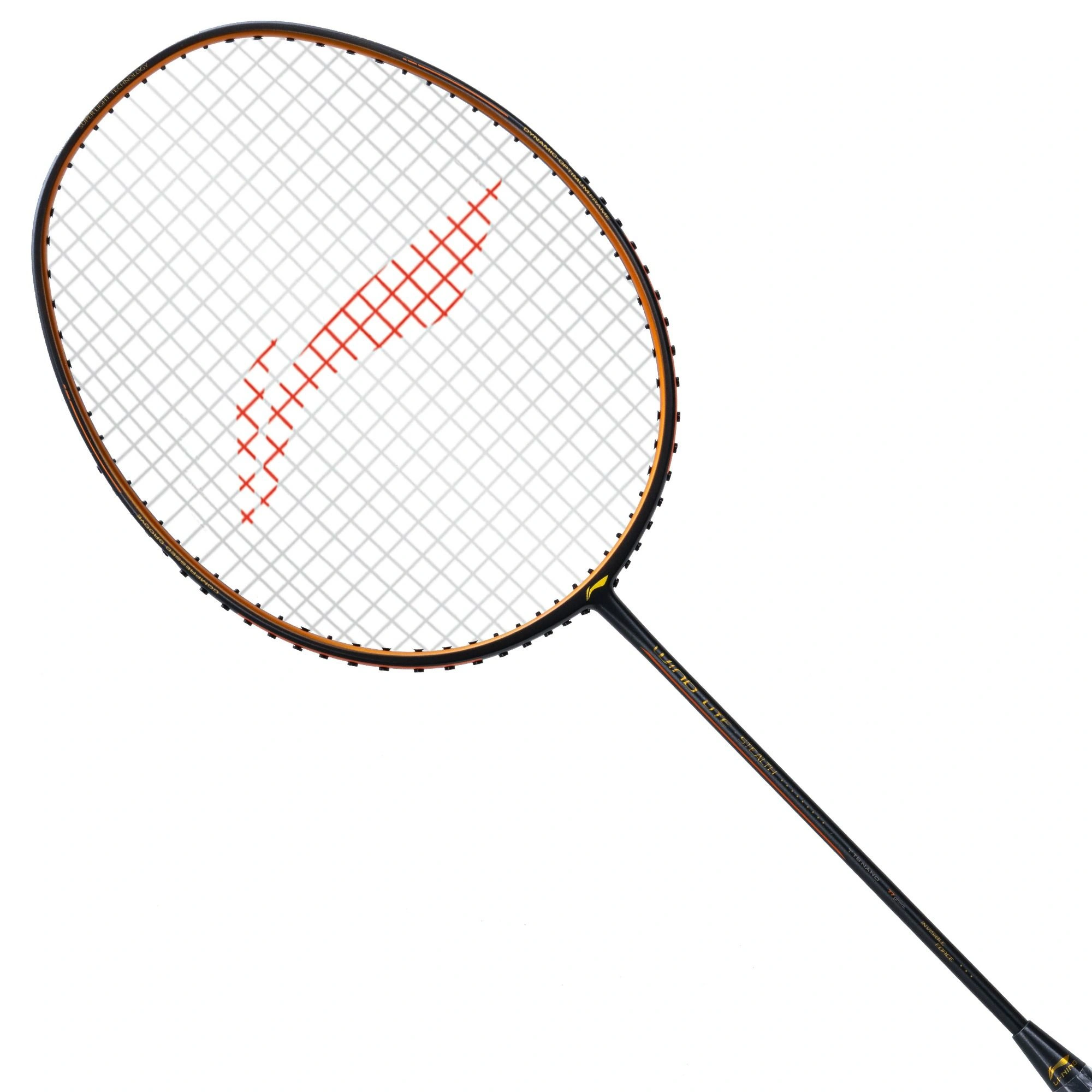 Li-Ning Wind Lite Stealth Carbon Fibre Badminton Racquets-CHARCOAL/COPPER-77 G-5