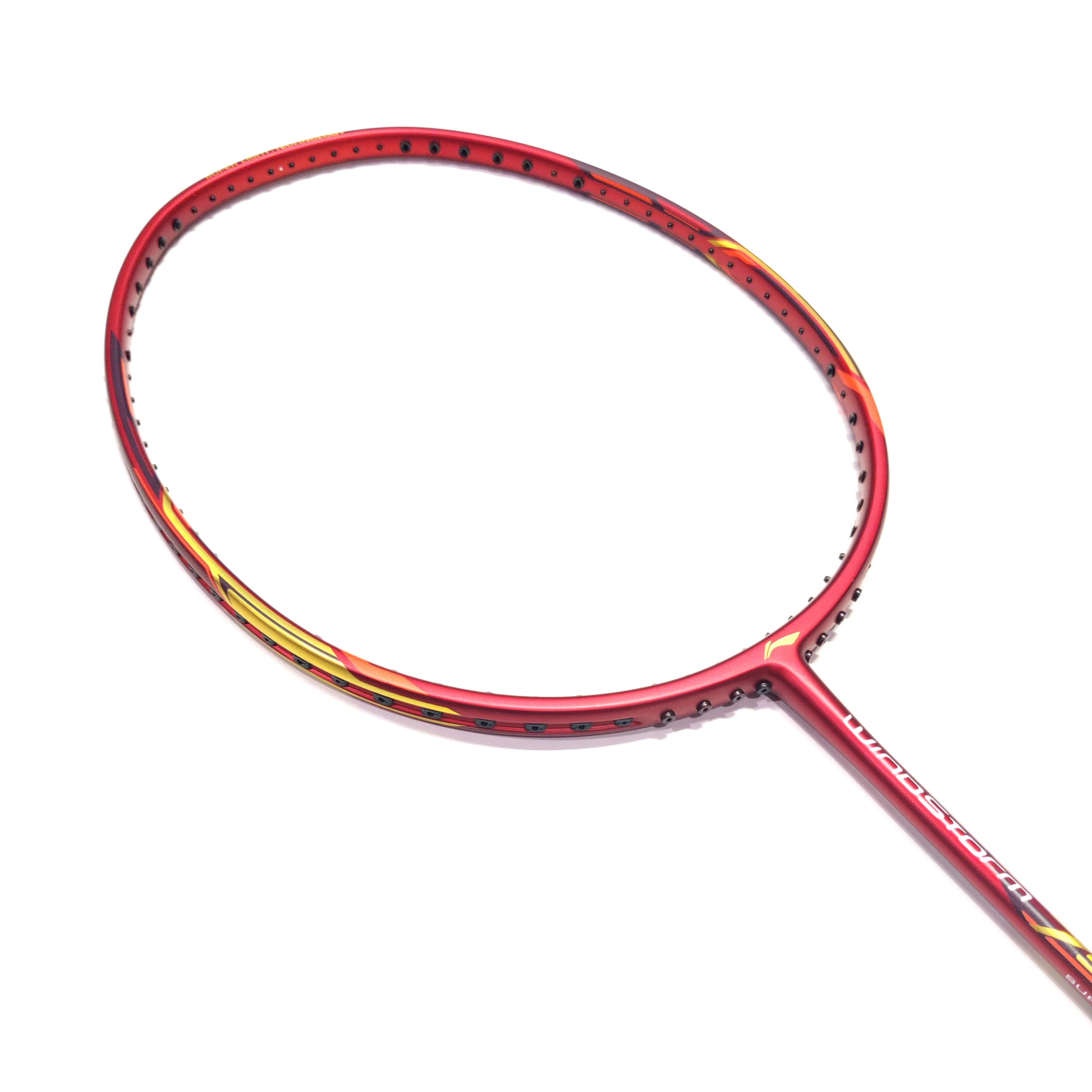 LI-NING WINDSTORM 75 BADMINTON RACKET-RED/GOLD-FS-2