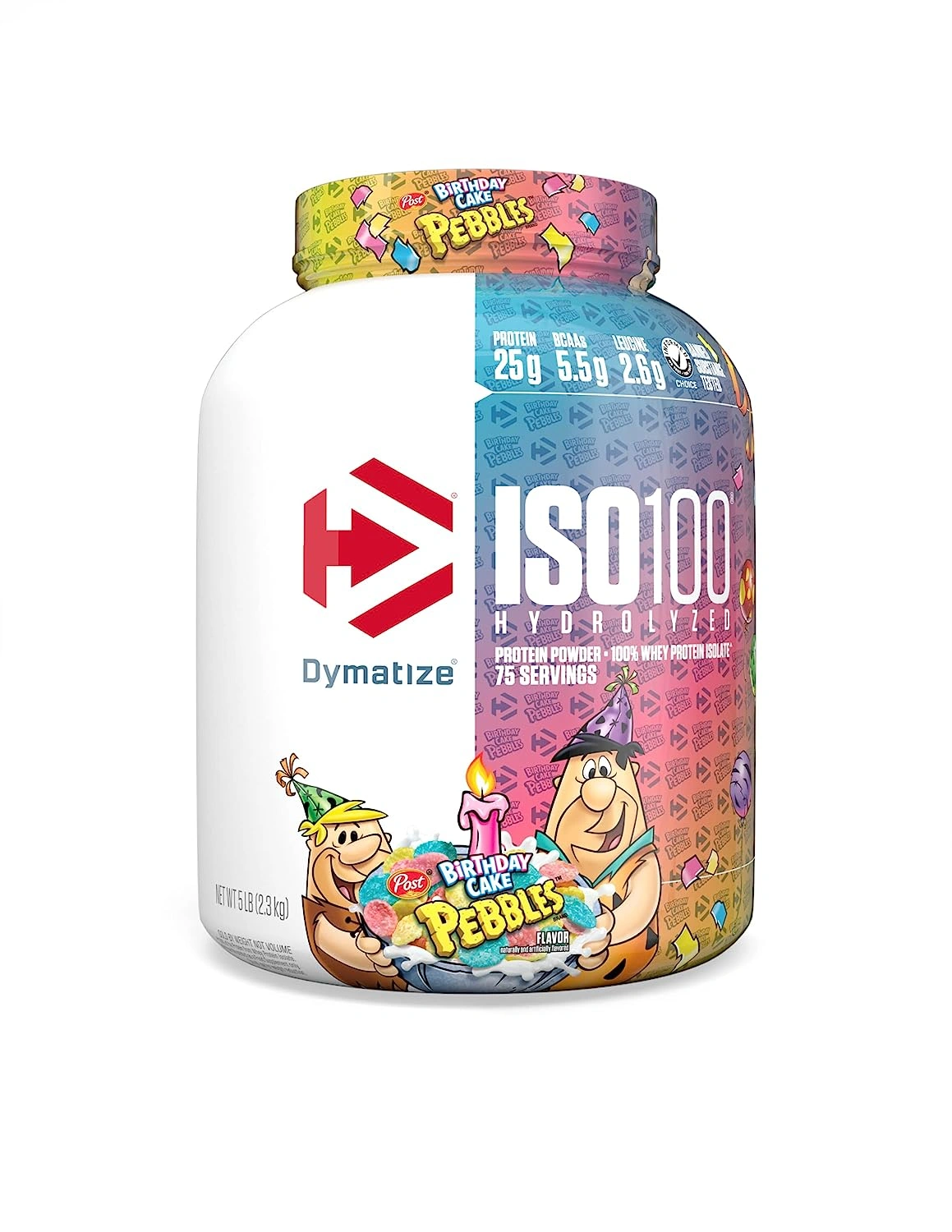 Dymatize ISO 100 5lbs (2.3kg) Hydrolyzed Whey Protein Isolate Powder: Fast-Acting Protein for Lean Muscle Growth (Fudge Brownie Flavor)-50977