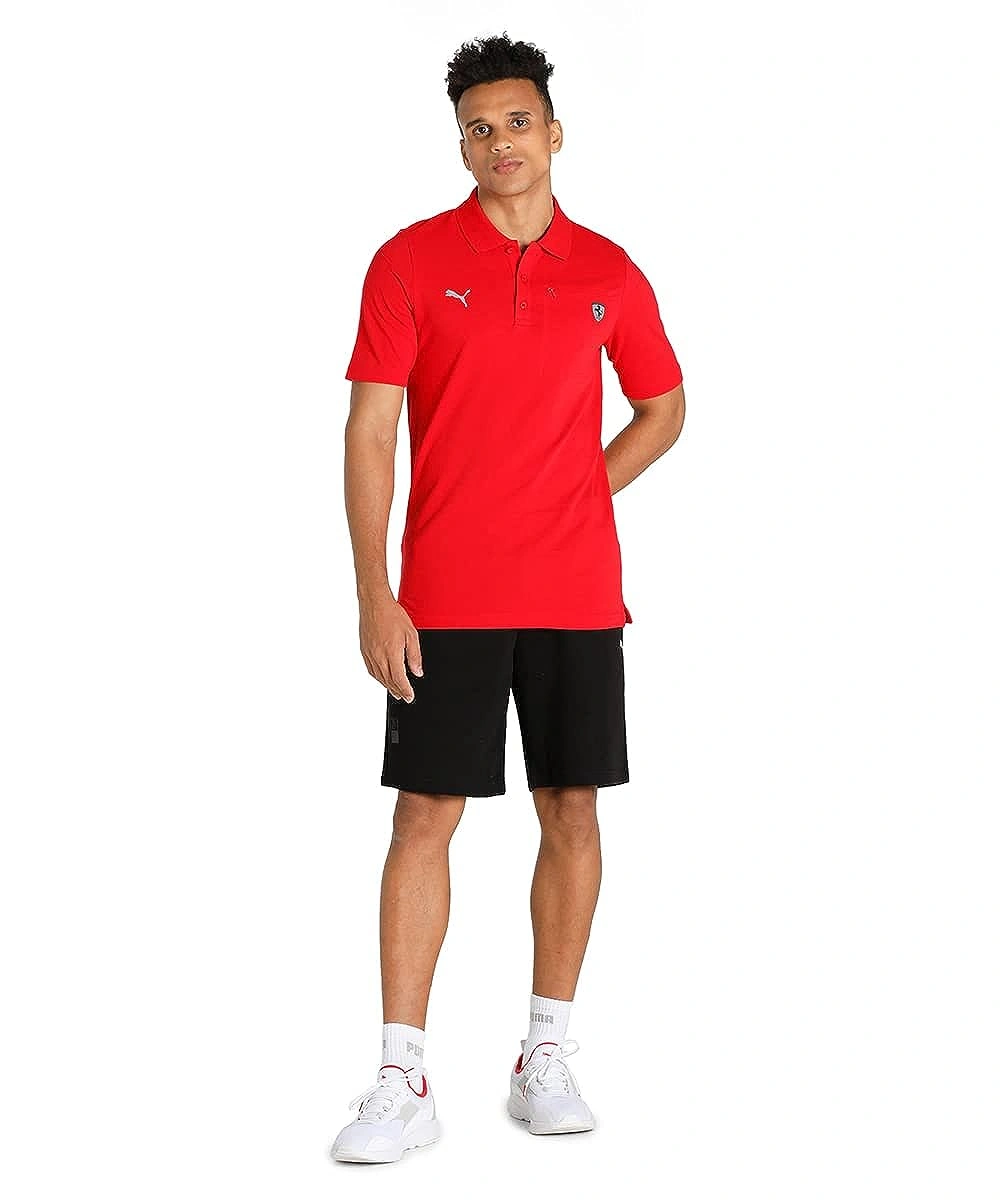 PUMA Scuderia Ferrari Style Men's Polo Shirt-L-Red-6