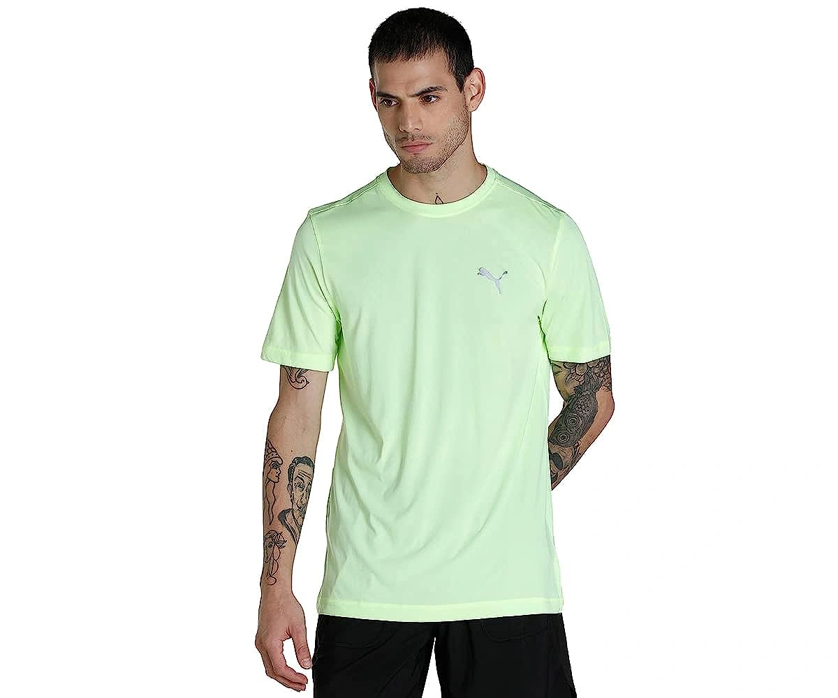 Puma Mens Run FAV Heather SS T-Shirt-48562