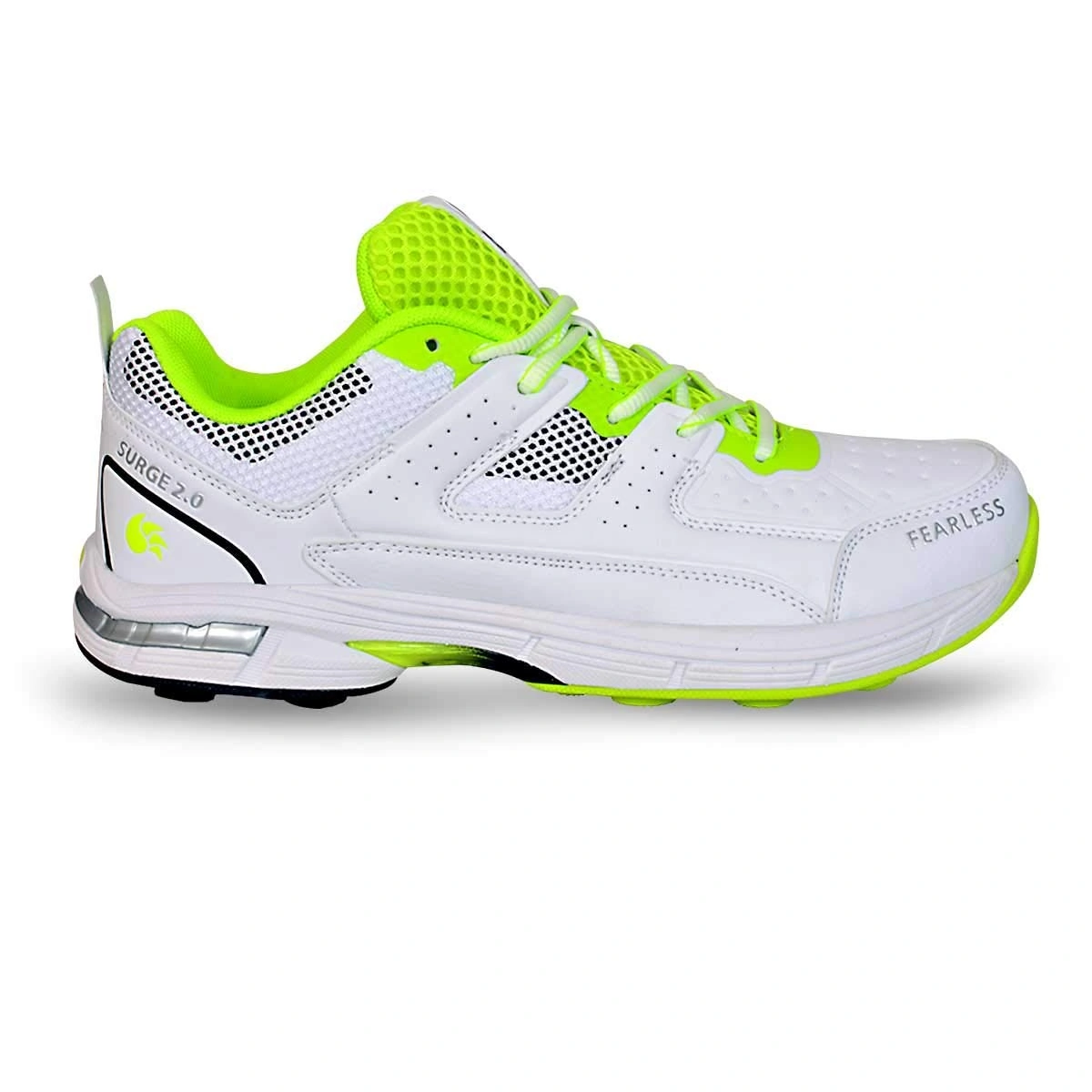 DSC Surge 2.0 All Rounder Cricket Shoes for Men-WHITE-FLOROSENT-YELLOW-1-1