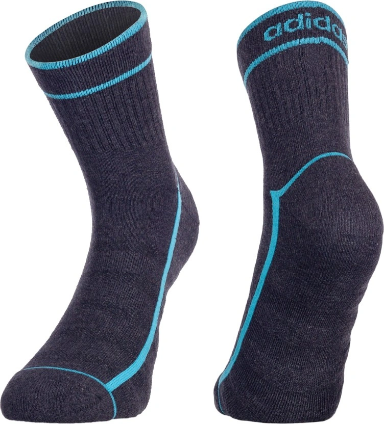 Adidas Men's Low Cut and Ankle Length Cotton Blend Socks - 3 Pair: Ultimate Comfort and Style for Everyday Wear and Sports-BLACK-ANTHRA-MEL-WILD TEAL-2