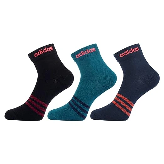 Adidas Original Heel &amp; Toe Cushion Ankle Cotton Socks - 3 Pairs (6N): All-Day Comfort and Support with Cushioned Heel and Toe-51159