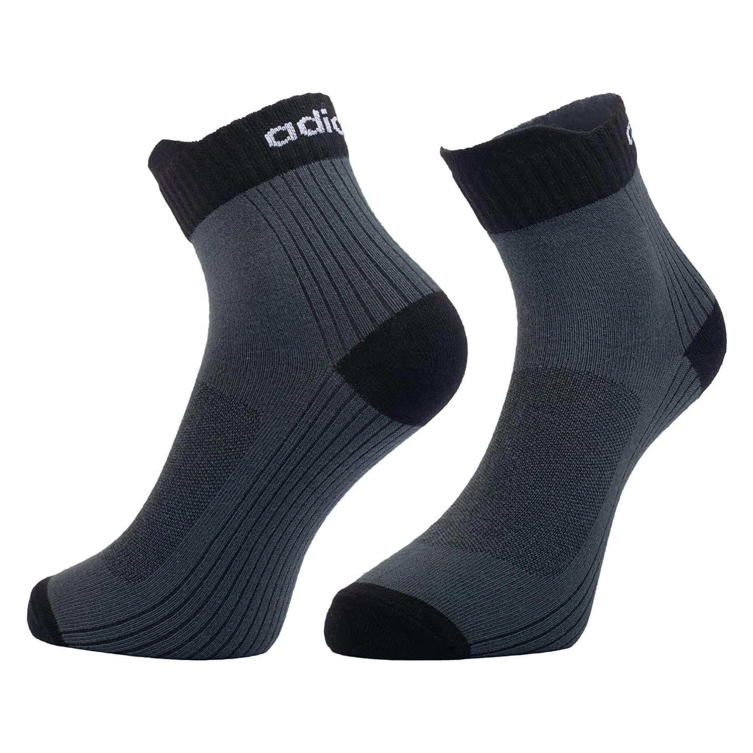 Adidas Men's Ankle Length Cotton Blend Socks (Pack Of 3 Pairs): Breathable Comfort and Support for All-Day Wear-SHADOW OLIVE-GREY-MEL- COTTON-3