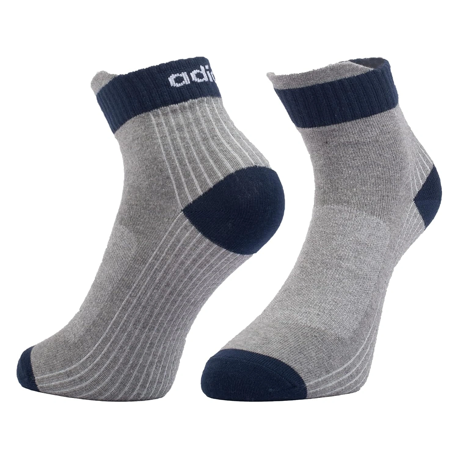 Adidas Men's Ankle Length Cotton Blend Socks (Pack Of 3 Pairs): Breathable Comfort and Support for All-Day Wear-SHADOW OLIVE-GREY-MEL- COTTON-5