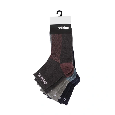 Adidas Men's Ankle Length Cotton Blend Socks (Pack of 3) - AML/GML
