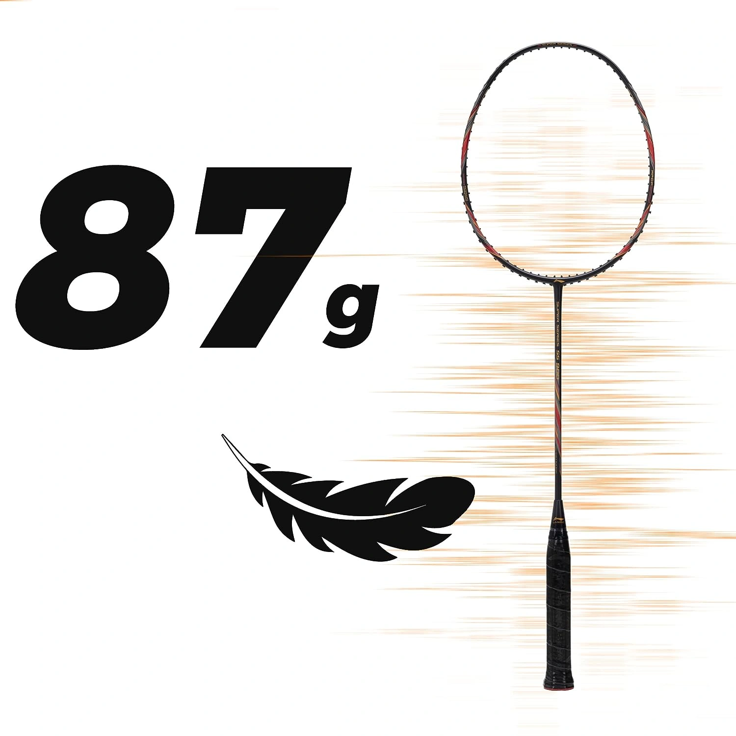 Li-Ning Super Series 900 Strung Badminton Racket-BLACK RED-FS-8