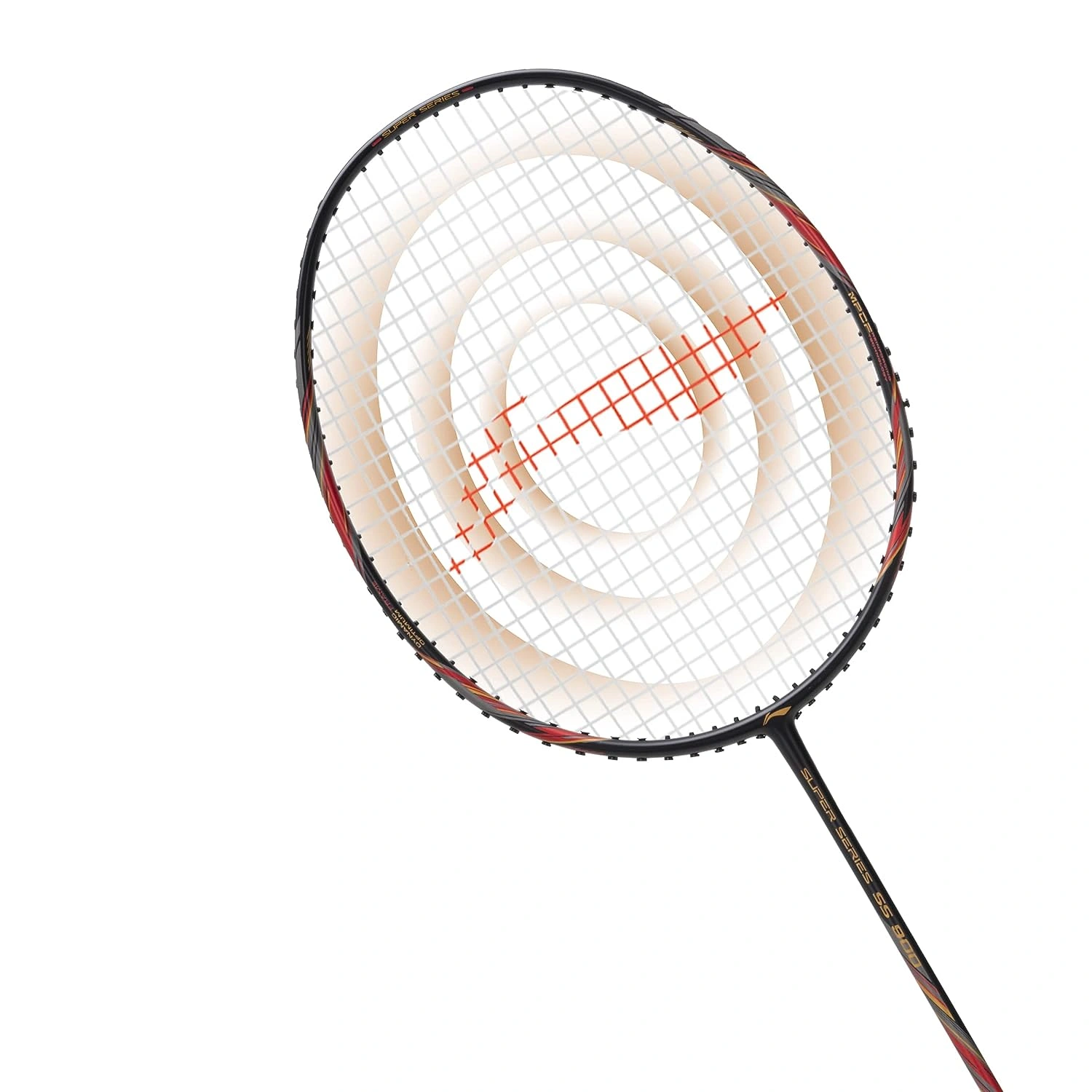 Li-Ning Super Series 900 Strung Badminton Racket-BLACK RED-FS-5