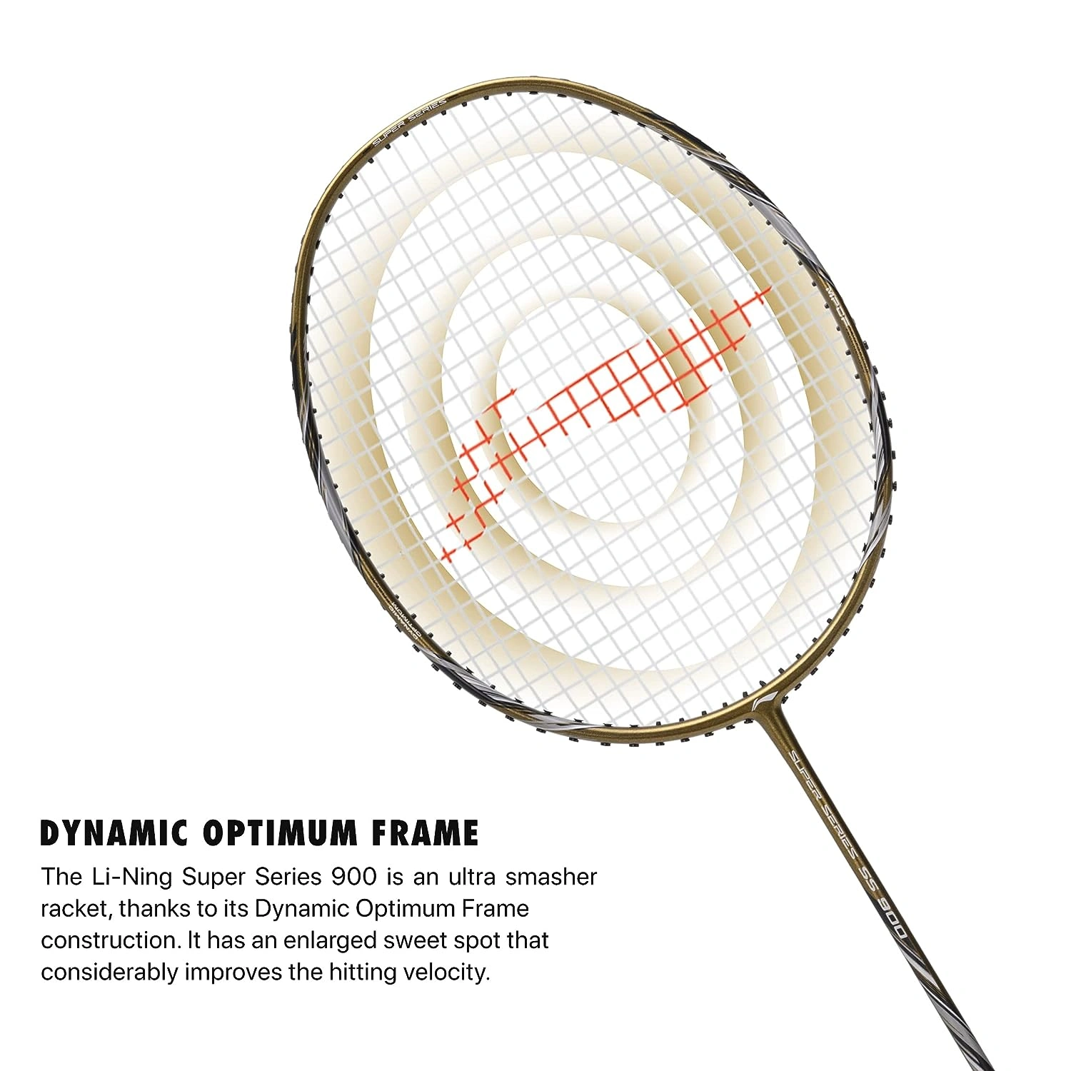 Li-Ning Super Series 900 Strung Badminton Racket-OLIVE GOLD/GREY-FS-5