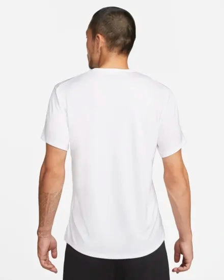 Nike Men Dri-FIT UV Miler Short-Sleeve Running Top-M-White-2