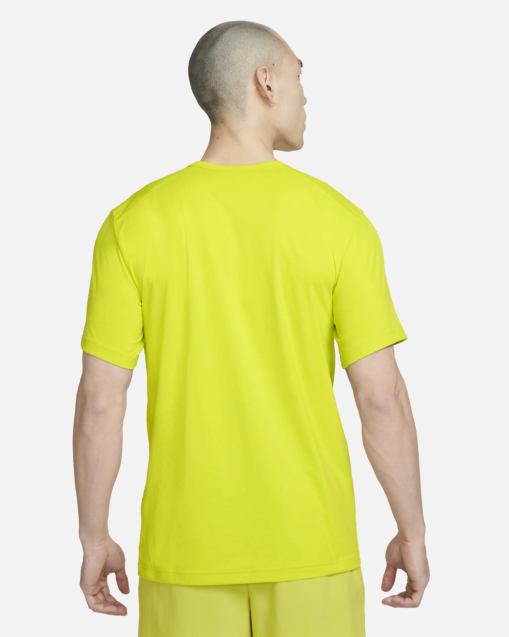 Nike Men Dri-Fit Uv Hyverse Short-Sleeve Fitness Top-L-Green-2