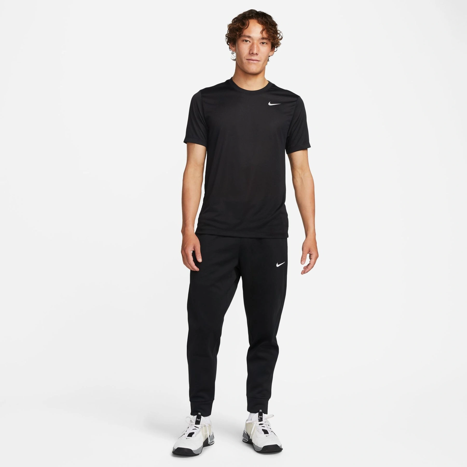 Nike Men Dri-FIT Fitness Short Sleeve Training T-Shirt-Black-S-5