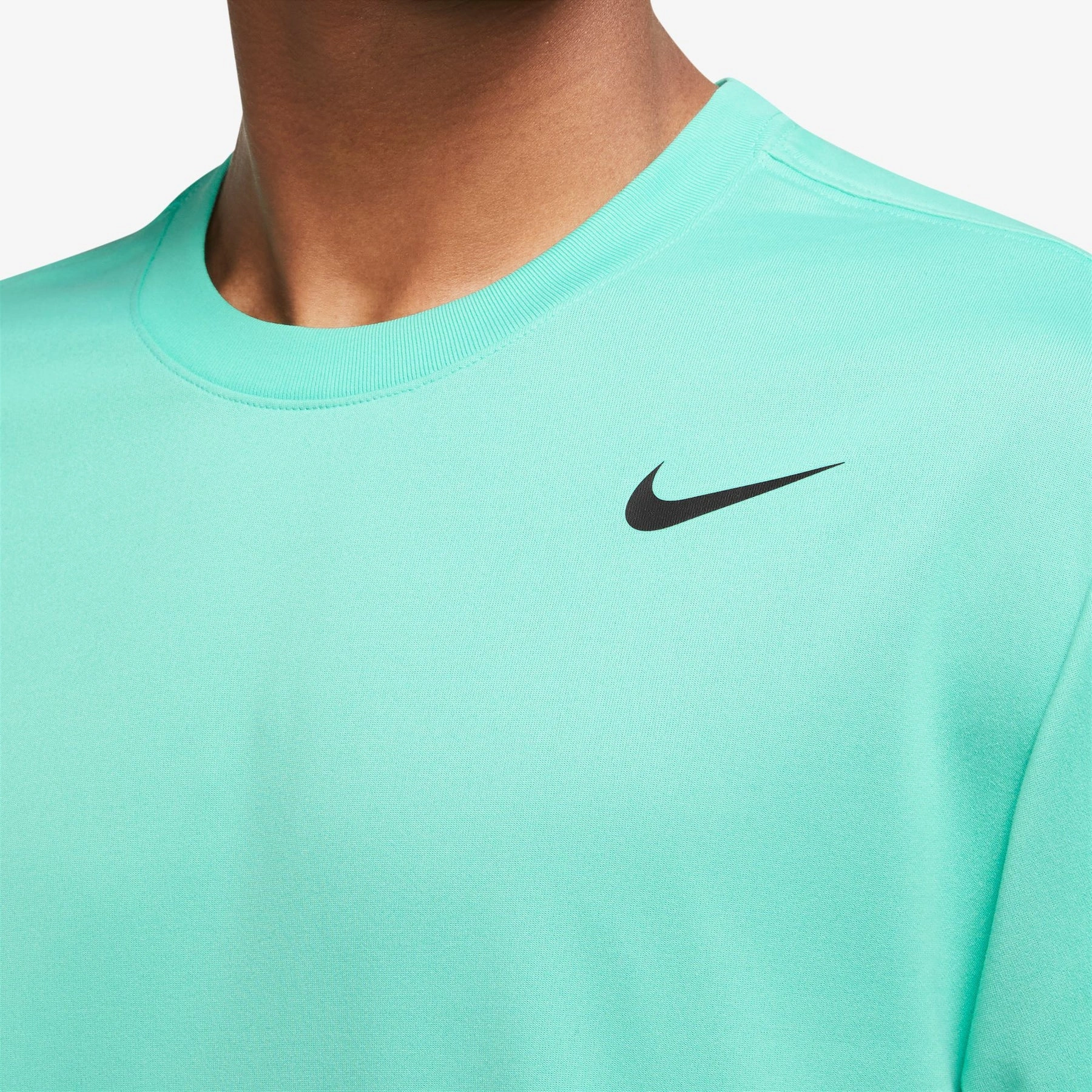 Nike Men Dri-FIT Fitness Short Sleeve Training T-Shirt-Green-L-3