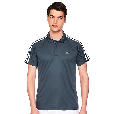 Adidas Men's Fitted Polo Shirt with AEROREADY Technology: Stay Cool, Dry, and Stylish During Workouts and Beyond-S-1