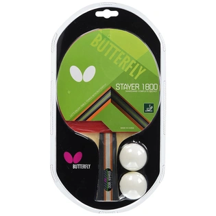 Butterfly Stayer Wood 1800 Shakehand FL Table Tennis Paddle: Genuine Table Tennis Paddle for Intermediate Players