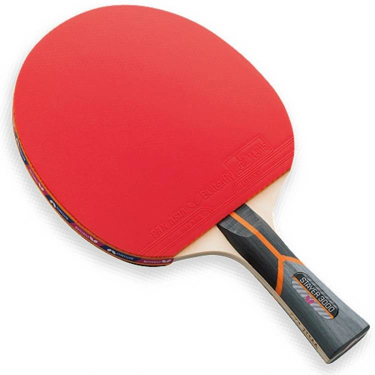 Butterfly Stayer 3000 Shakehand FL Table Tennis Paddle: Genuine Table Tennis Paddle with 2 Plastic Balls for Beginners-3