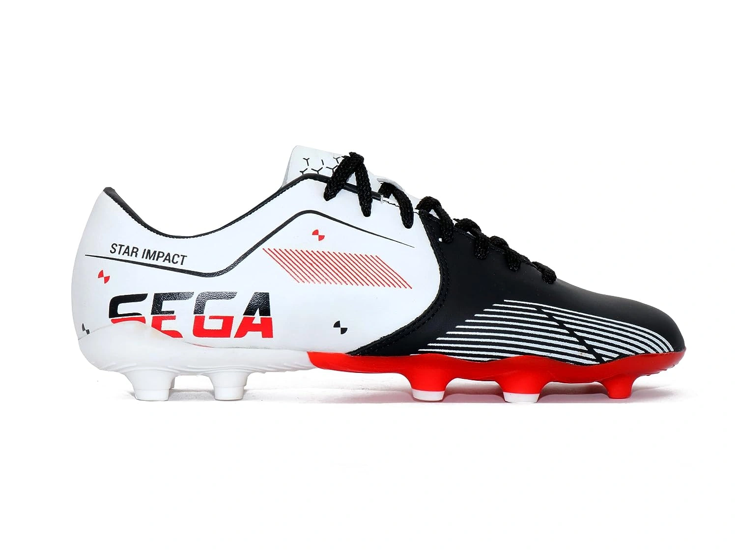 Sega Classic Leather Football Shoes-WHITE / BLACK-10-2