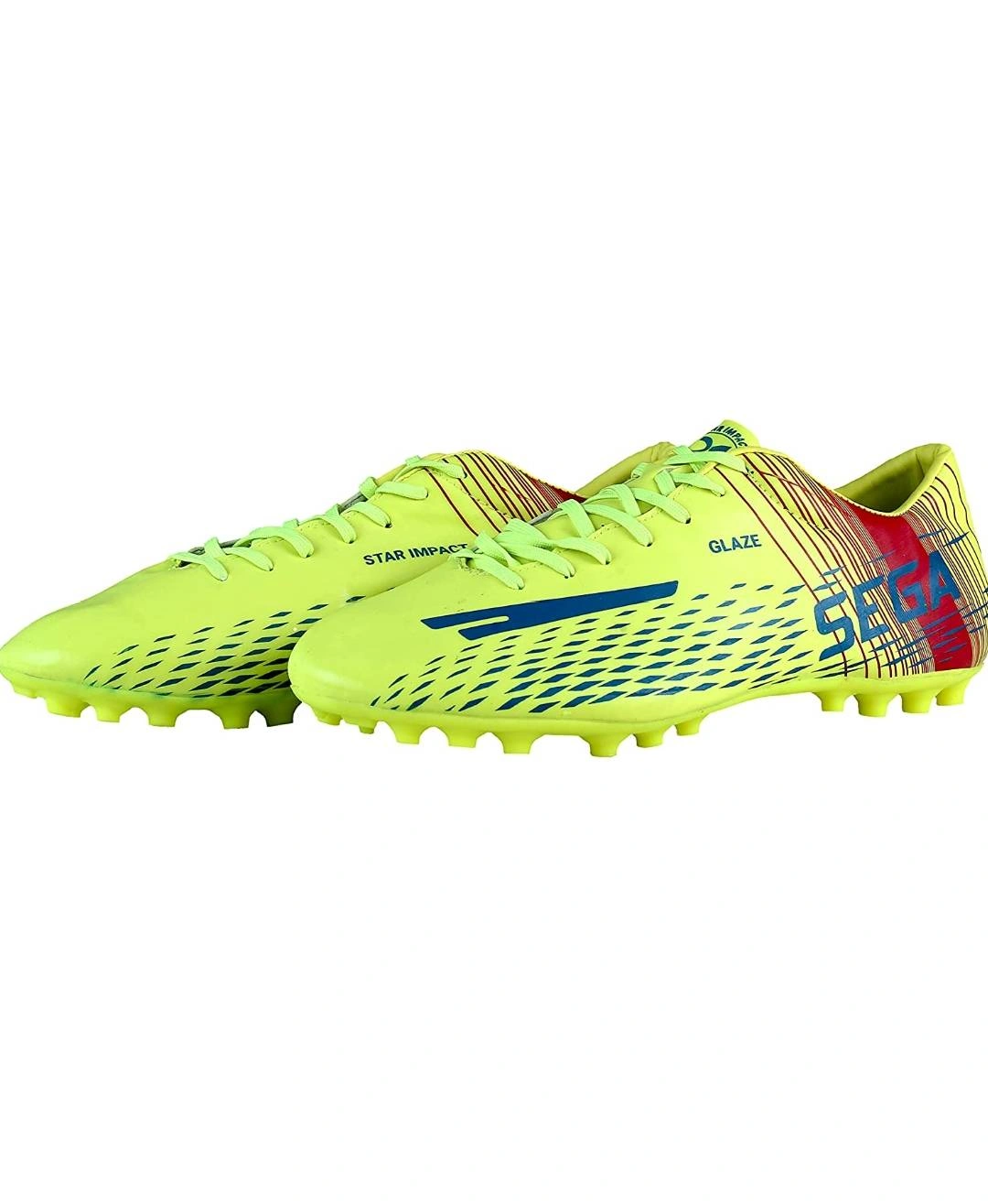 Sega Glaze Football Shoes-LIME/BLUE-6-6