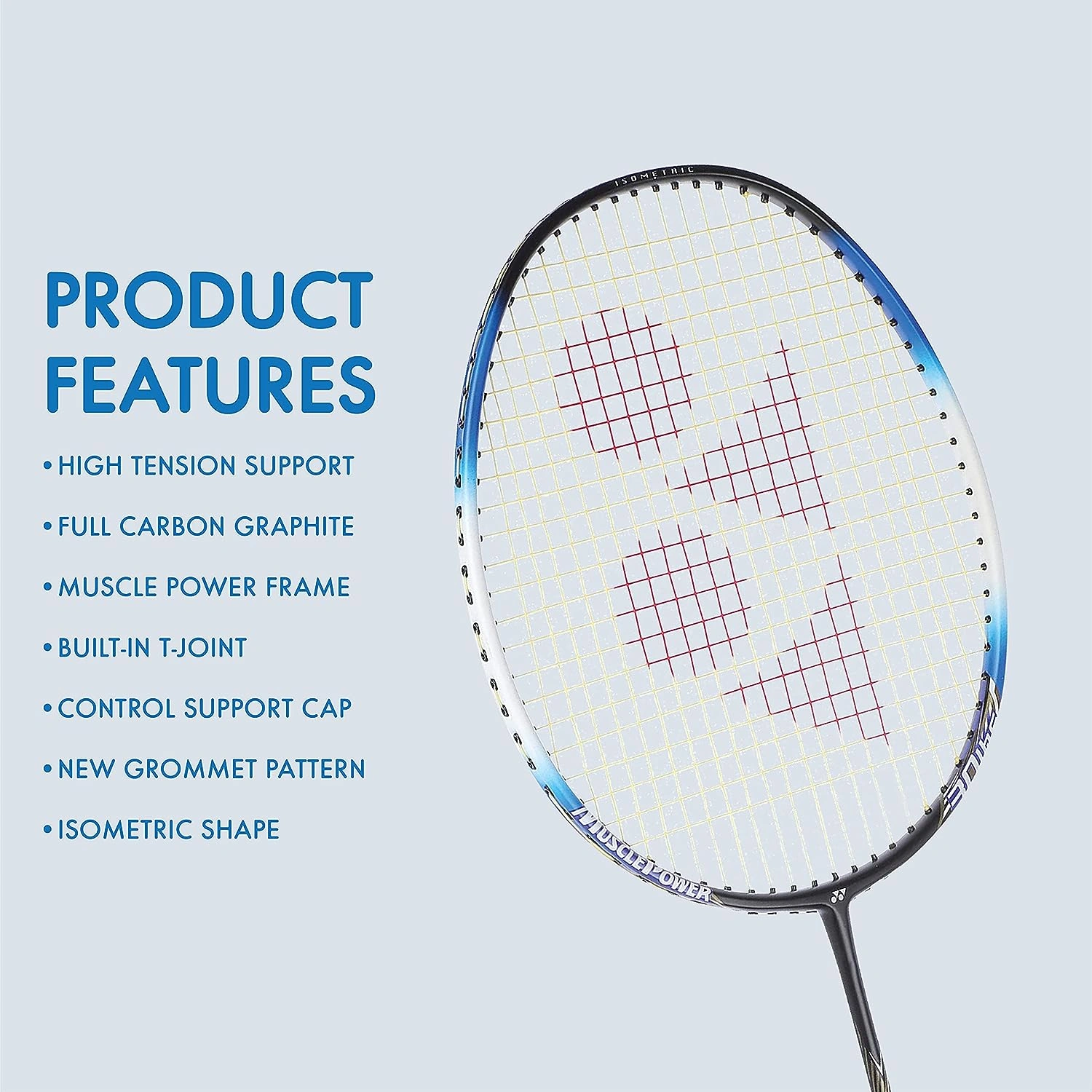 Yonex Muscle Power 22 Lt Badminton Racquets-BLACK - BLUE-1