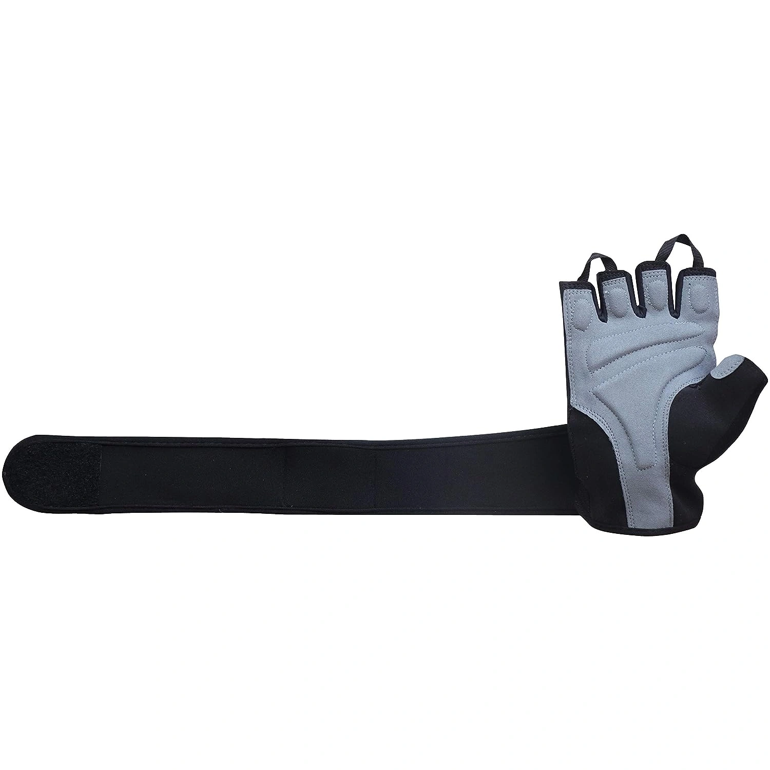 Kobo WTG-44-LARGE Weight Lifting Gym Gloves Hand Protector with Wrist Support-BLACK-L-2