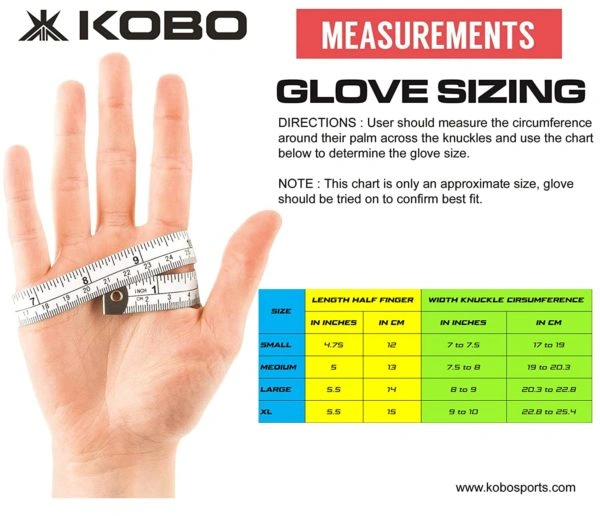 Kobo WTG-44-LARGE Weight Lifting Gym Gloves Hand Protector with Wrist Support-BLACK-S-3