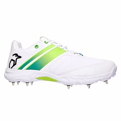 Kookaburra Pro 2.0 Spike Cricket Shoes -WHITE/LIME-10-3