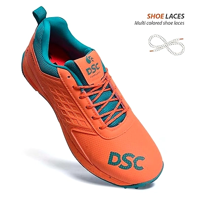 DSC Jaffa 22 Cricket Shoes for Men: Lightweight and Durable Cricket Shoes with Synthetic Leather Upper and Rubber Outsole-8-OR23-3