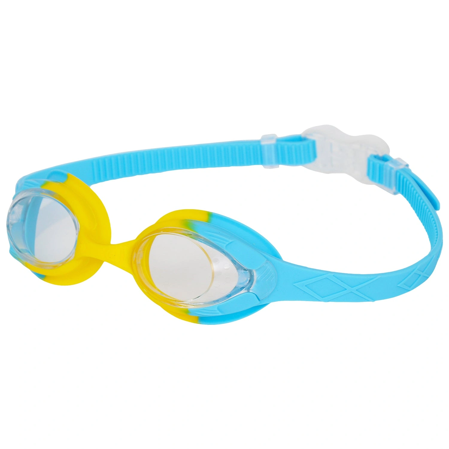 Airavat 1014 Swim Goggles (Yellow/Sky Blue): Anti-Fog Lenses for Comfortable and Clear Underwater Vision-YELLOW SKY BLUE-JR-1