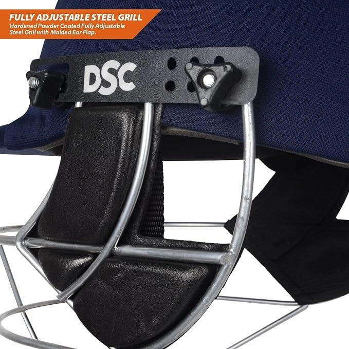 DSC Defender Cricket Helmet for Men &amp; Boys (Navy): Lightweight and Durable Helmet with Superior Protection for Cricket Players-NAVY-M-5