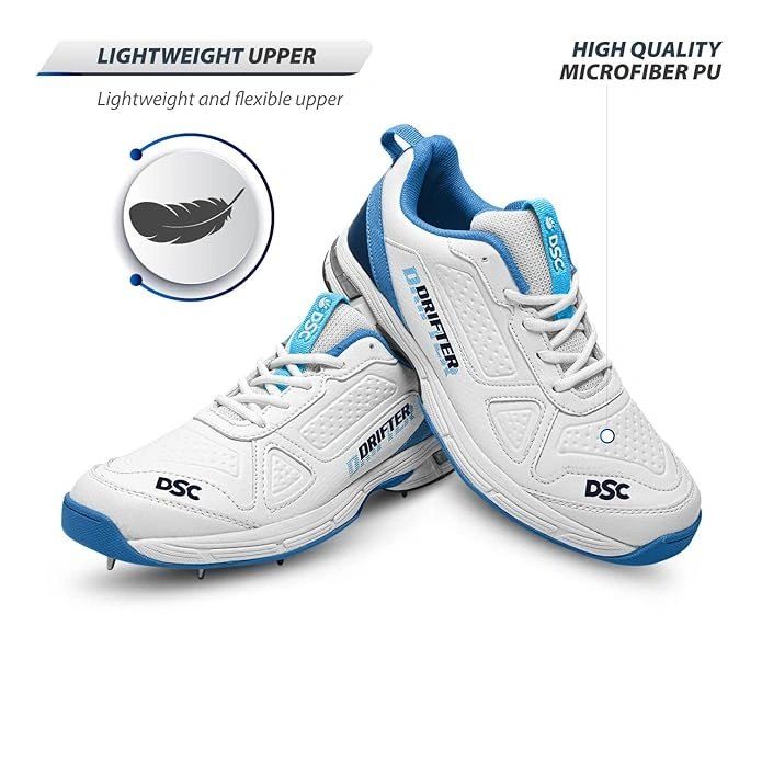 DSC Drifter Cricket Shoes for Men: Durable, High-Performance Cricket Shoes with Ventilation and Ankle Support-11-BL23-3