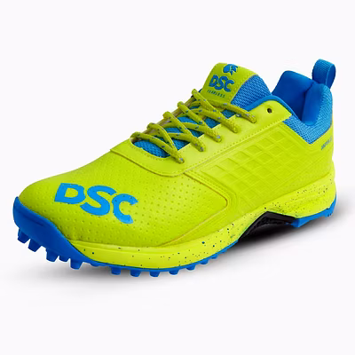 DSC Jaffa 22 Cricket Shoes for Men: Lightweight and Durable Cricket Shoes with Synthetic Leather Upper and Rubber Outsole-7-FLOROCENT YELLOW-1