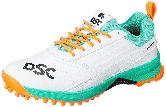 DSC Jaffa 22 Cricket Shoes for Men: Lightweight and Durable Cricket Shoes with Synthetic Leather Upper and Rubber Outsole-SEA GREEN-10-1