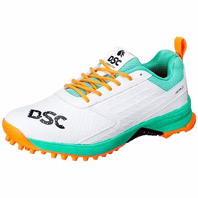 DSC Jaffa 22 Cricket Shoes for Men: Lightweight and Durable Cricket Shoes with Synthetic Leather Upper and Rubber Outsole-8-SEA GREEN-1