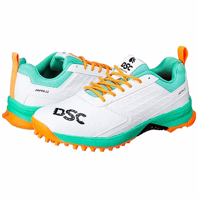DSC Jaffa 22 Cricket Shoes for Men: Lightweight and Durable Cricket Shoes with Synthetic Leather Upper and Rubber Outsole-8-SEA GREEN-5