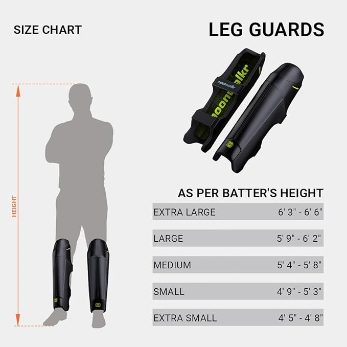 Moonwalkr Leg Guard 2.0 Cricket Batting Pads -BLACK-XL-3